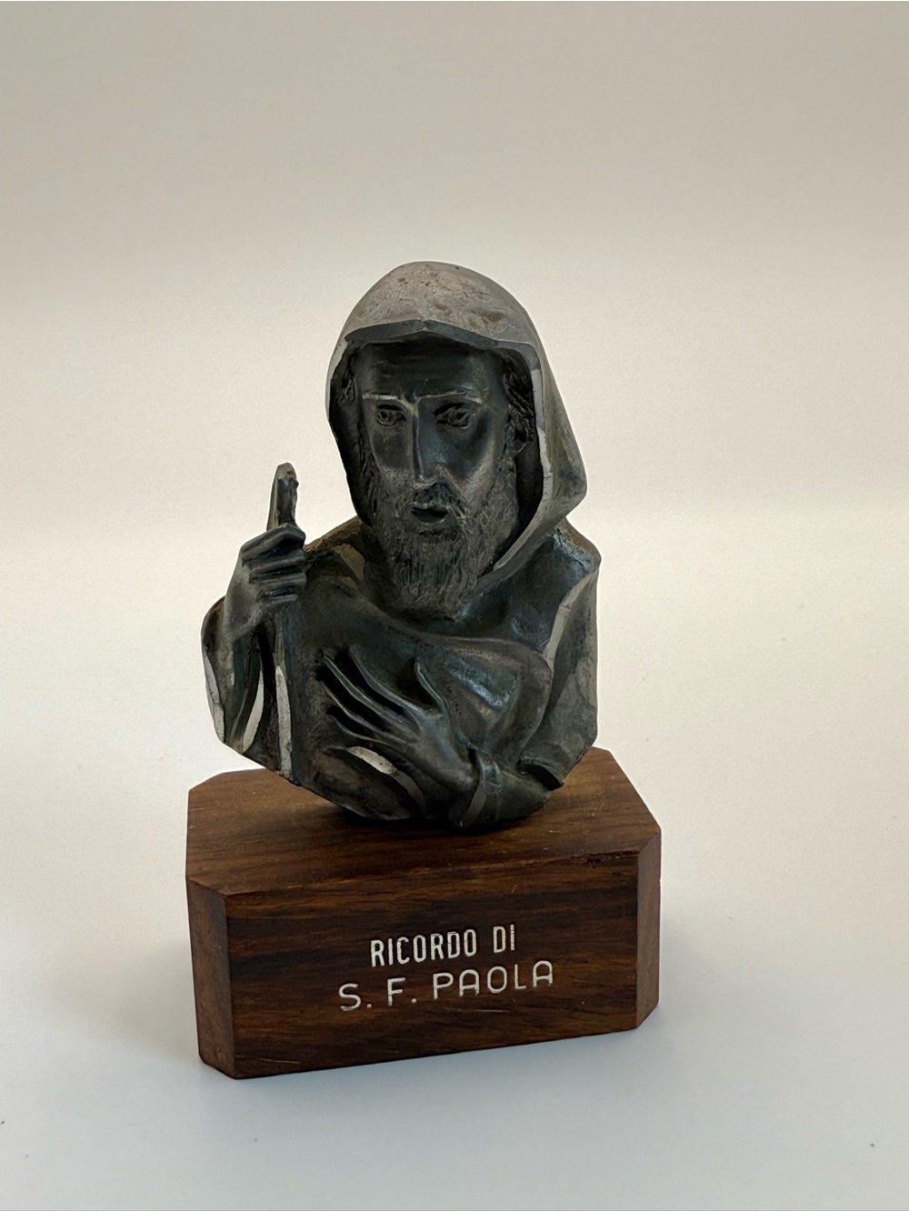 Mini Statue/Figurine of San Francesco Di Paola, made‎ in Italy, Vintage
